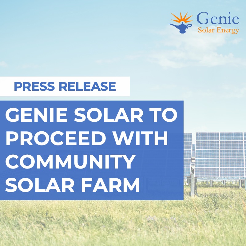 Genie Solar to proceed with community solar farm