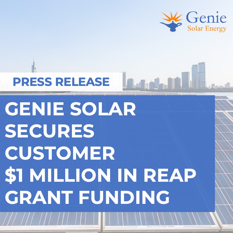 Genie Solar Secures $1 Million in REAP Grant Funding