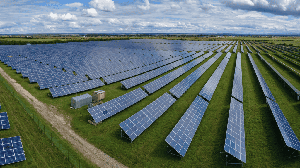 solar-arrays-on-ground-mounts-over-field