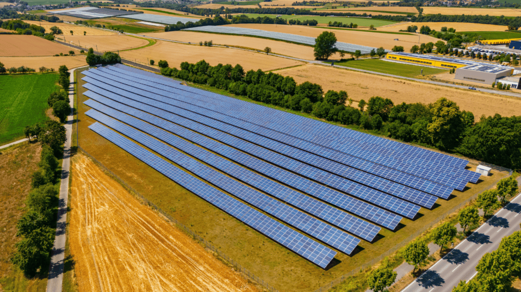 solar-field-aerial-view